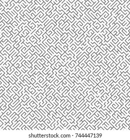Seamless geometric texture. Abstract maze background.