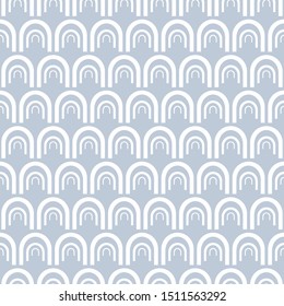 Seamless geometric texture. Arches pattern. Vector art.