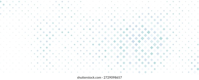 Textura geométrica sin fisuras con símbolos cruzados para proyectos de salud. Diseño minimalista y limpio perfecto para Anuncios clínicos, materiales de laboratorio y Plantillas de campaña de bienestar.