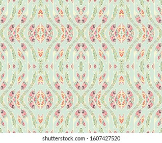 Seamless geometric texture, ethnic style