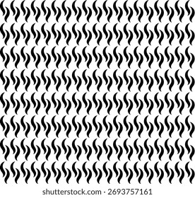  Seamless geometric texture in the form of an abstract pattern of wavy black lines on a white background