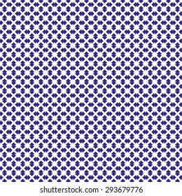 Seamless geometric texture on transparent background, dark blue.