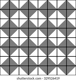 Seamless Geometric Texture Pattern Background - Black and White.