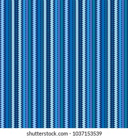 Seamless geometric texture with vertical stripes in blue tones, vector
