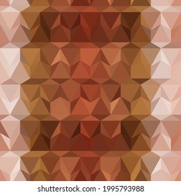 Seamless geometric texture. Warm juicy shades of brown, terracotta, red and beige. Design of women's clothing, textiles, accessories for interior, bathroom, kitchen or living room. Vector illustration