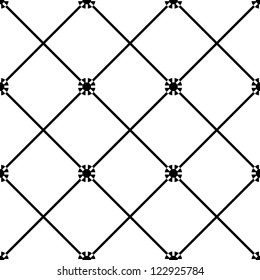 Seamless  geometric tile pattern black and white