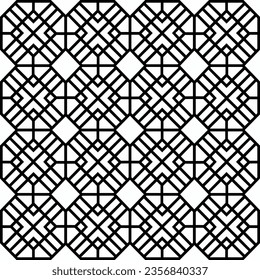 Seamless geometric tile pattern, vector