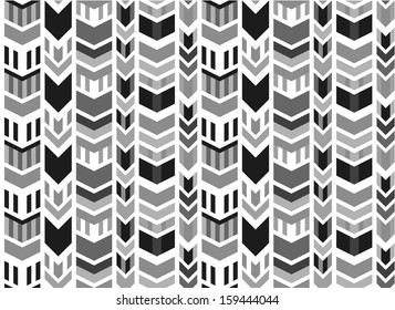 Seamless geometric trendy pattern in black and white 2