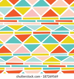 Patrón de fondo de polvo aztec pastel de triángulo geométrico sin soldadura en vector