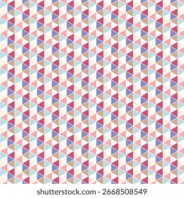 Plano de fundo de padrão triângulo geométrico contínuo em cores pastel para design moderno e texturas