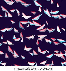 Seamless Geometric Triangle Pattern. Fashion Texture. Cloth, Textile, Linen, Fabric, Ad Design Background. Abstract Seamless Pattern with Triangles