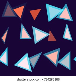 Seamless Geometric Triangle Pattern. Fashion Texture. Cloth, Textile, Linen, Fabric, Ad Design Background. Abstract Seamless Pattern with Triangles