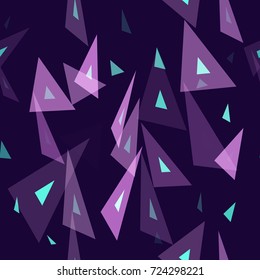 Seamless Geometric Triangle Pattern. Fashion Texture. Cloth, Textile, Linen, Fabric, Ad Design Background. Abstract Seamless Pattern with Triangles