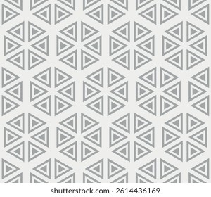Seamless geometric triangle pattern. Minimalist gray abstract background