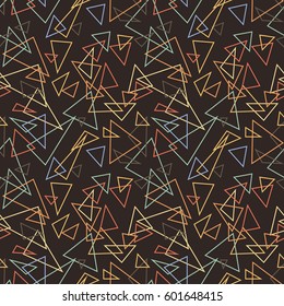 Seamless geometric triangle pattern. Modern abstract.