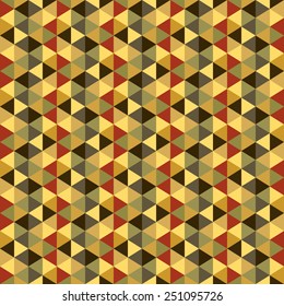 Fondo de triángulos geométricos impecable. Mosaico. Ilustración del vector abstracto.  Se puede usar para fondo de pantalla, fondo de página web, portada de libro.