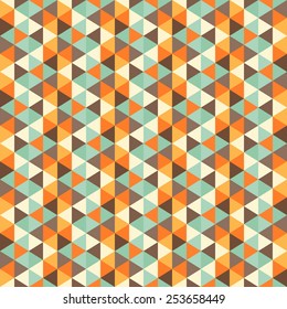 Seamless geometric triangles background. Mosaic. Abstract vector illustration.  Can be used for wallpaper, web page background, book cover.