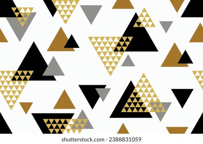 Seamless geometric triangles pattern. Vector Illustration.
