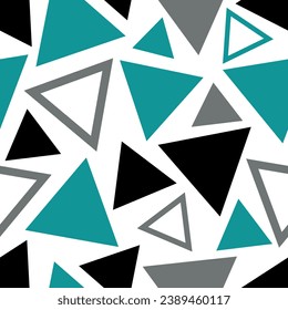 Seamless geometric triangles pattern. Vector Illustration.