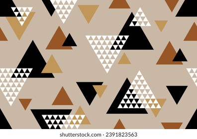 Seamless geometric triangles pattern. Vector Illustration.