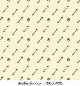 Seamless geometric tribal  arrow background pattern for fashion in vector