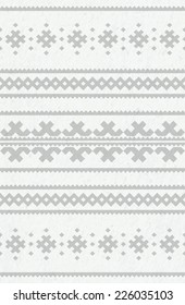 seamless   geometric tribal grey pattern on watercolor paper texture background