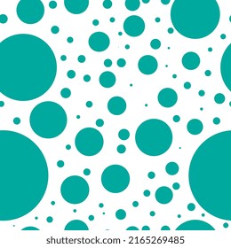 Seamless geometric turquoise dot pattern