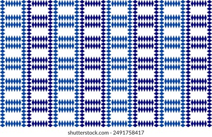 seamless geometric two tone blue diamond square block grid vertical strip pattern repeat and seamless style replete image design for fabric printing or vintage theme wallpaper 80's year style