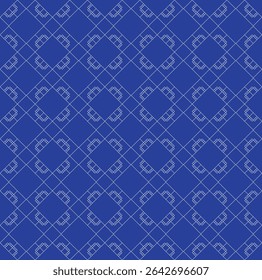 seamless geometric two-color illustrative pattern
