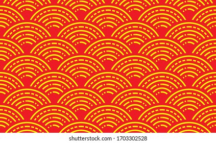Seamless geometric vector background. Chinese Seamless Pattern.Ornament for fabric, wallpaper, packaging, Decorative print