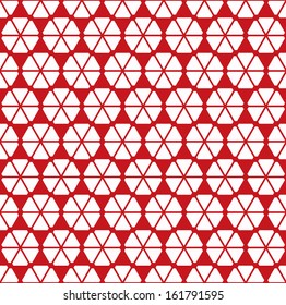 Seamless geometric vector christmas snowflakes background pattern