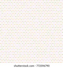 Seamless geometric vector colorful dotted pattern. Modern ornament with dotted elements. Geometric abstract pattern