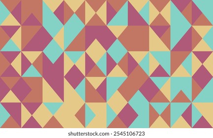 Seamless geometric vector with creative mosaic elements. Ideal for modern backgrounds, trendy posters, or textile patterns with clean and minimal design.