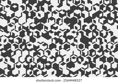 Seamless geometric vector with creative mosaic elements. Ideal for modern backgrounds, trendy posters, or textile patterns with clean and minimal design.