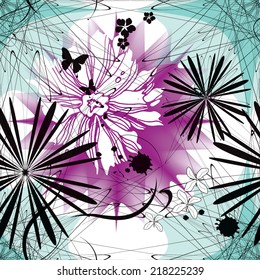 Seamless geometric vector pattern