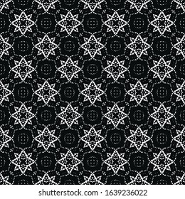 Seamless geometric vector pattern. Abstract repeating background. black and white.