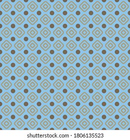 Seamless geometric vector pattern. Abstract background. Brown and blue geometric ornamental vector pattern.