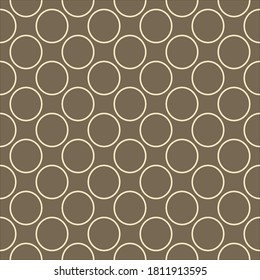 Seamless geometric vector pattern. Abstract background. Brown circles geometric ornamental vector pattern.