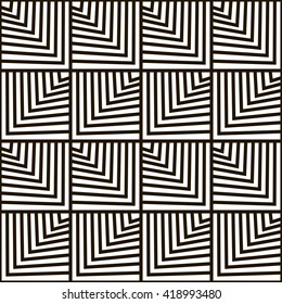 Seamless geometric vector pattern. Black and white color