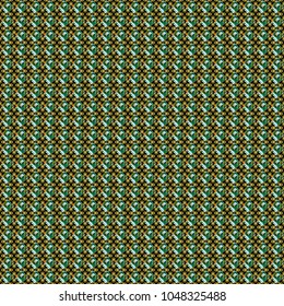 Seamless geometric vector pattern in brown, yellow and black colors. Oriental style.