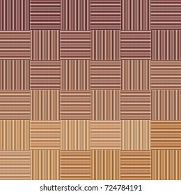 Seamless geometric vector pattern in brown colors. Thin colored vertical and horizontal lines form multicolored squares.