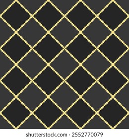 Seamless geometric vector pattern in checkerboard style. Created for wallpapers, background images, tile, curtain.
