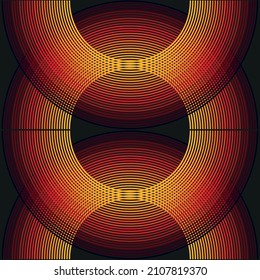 Seamless geometric vector pattern with concentric circles