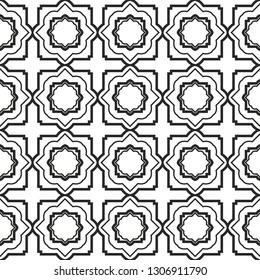 Seamless Geometric Vector Pattern. Design Paper For Scrapbook. Grey color.