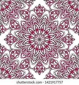 Seamless Geometric Vector Pattern. Design Paper For Scrapbook. 