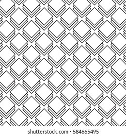 Seamless geometric vector pattern with diagonal square elements