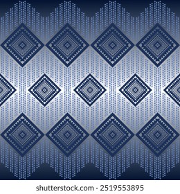 A seamless geometric vector pattern with diamond shapes and intricate line details. Perfect for textile designs, wallpapers, and backgrounds with a modern tribal touch.
