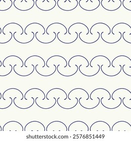 A seamless geometric vector pattern featuring curvy wave textures. Perfect for modern design projects, wallpapers, and backgrounds with a stylish, minimal, and repetitive aesthetic.