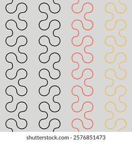 A seamless geometric vector pattern featuring curvy wave textures. Perfect for modern design projects, wallpapers, and backgrounds with a stylish, minimal, and repetitive aesthetic.