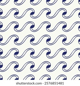 A seamless geometric vector pattern featuring curvy wave textures. Perfect for modern design projects, wallpapers, and backgrounds with a stylish, minimal, and repetitive aesthetic.